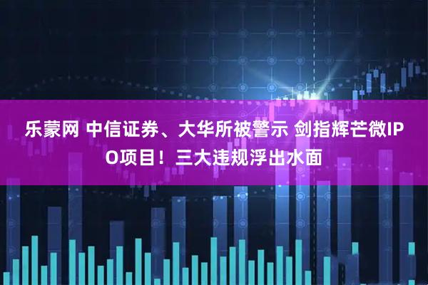 乐蒙网 中信证券、大华所被警示 剑指辉芒微IPO项目！三大违规浮出水面