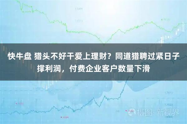 快牛盘 猎头不好干爱上理财？同道猎聘过紧日子撑利润，付费企业客户数量下滑