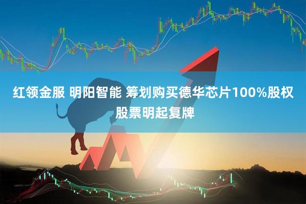 红领金服 明阳智能 筹划购买德华芯片100%股权 股票明起复牌